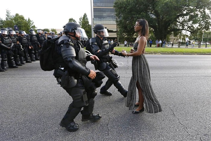 The viral queen, protesting in solidarity with Black Lives Matter in Baton Rouge on Saturday.