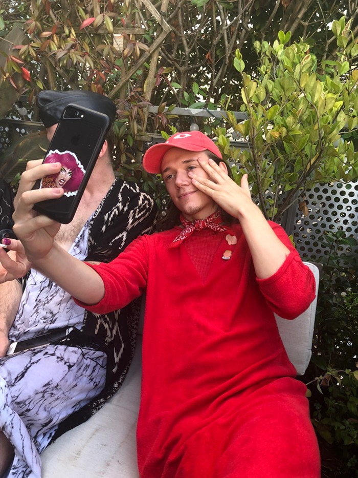 Me with one of the birthday boys. We were told to wear caftans. Me with one of the birthday boys. We were told to wear caftans.