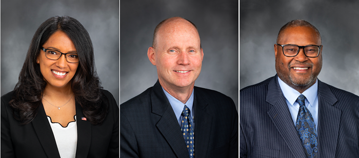 (L-R) Reps Kristine Reeves, Zach Hudgins, and Eric Pettigrew voted against common sense eviction reform. They all happen to be landlords or related to landlords.