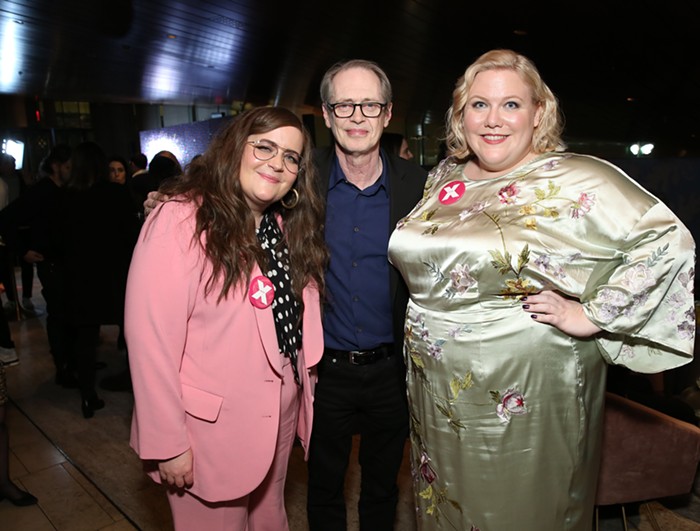 Aidy Bryant and Steve Buscemi at the Shrill premiere with Lindy West in New York City this week.