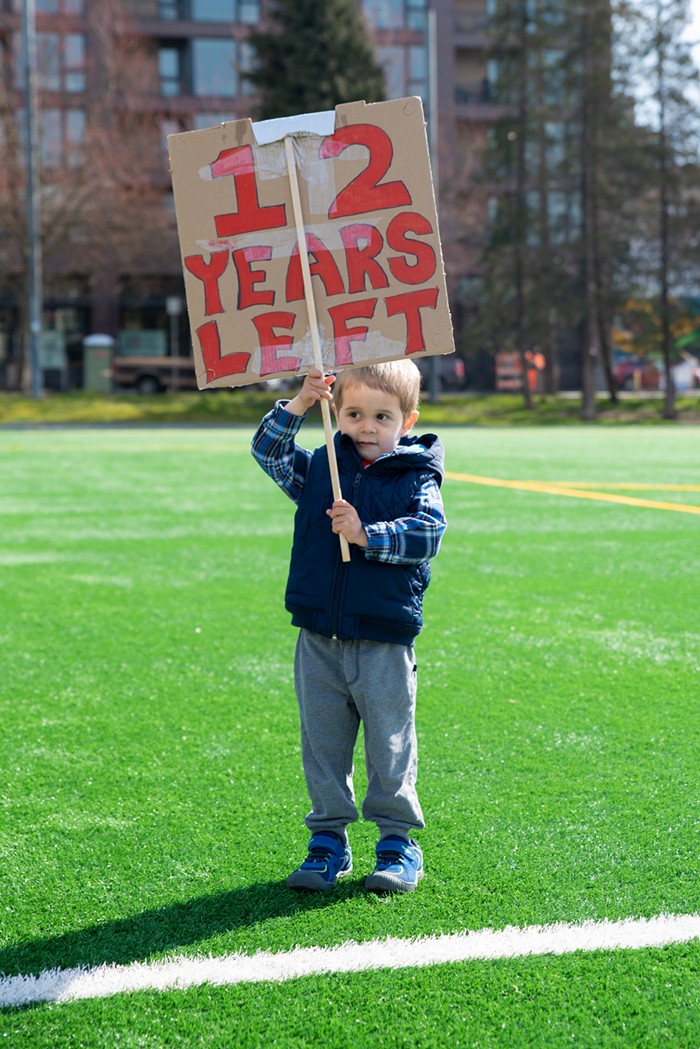 Vasilios, a 3-year-old attendee, was without a doubt the cutest activist of the bunch.