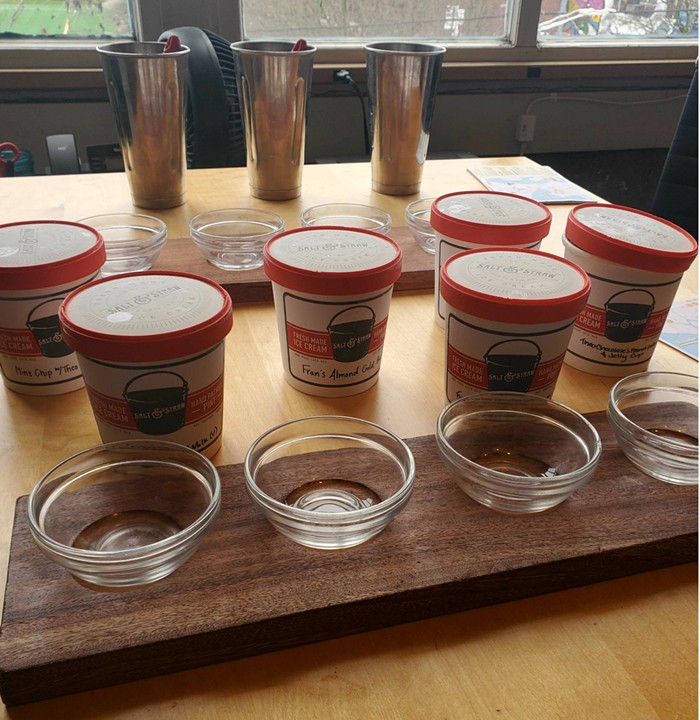 Friday afternoon Salt and Straw ice cream tasting. So much yum. Friday afternoon Salt and Straw ice cream tasting. So much yum.