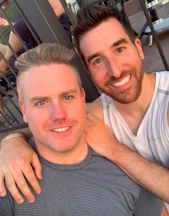 Paul Danforth, at right, with his fiancé Sean Nyberg.