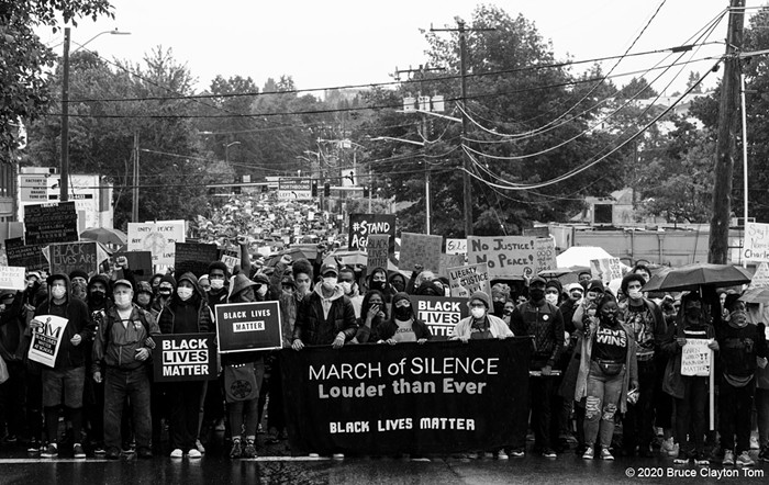 The Black Lives Matter March of Silence on June 12 in Seattle.