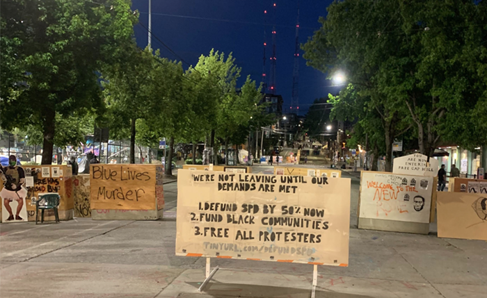 The shootings occurred after 3 am this morning at 12th and Pike (two blocks away and one block to the right from where this picture was taken). The shootings occurred after 3 am this morning at 12th and Pike (two blocks away and one block to the right from where this picture was taken).