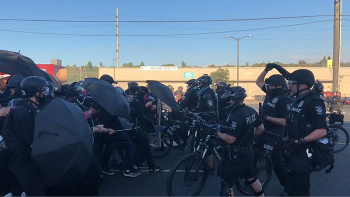 SPD does not like the umbrellas.