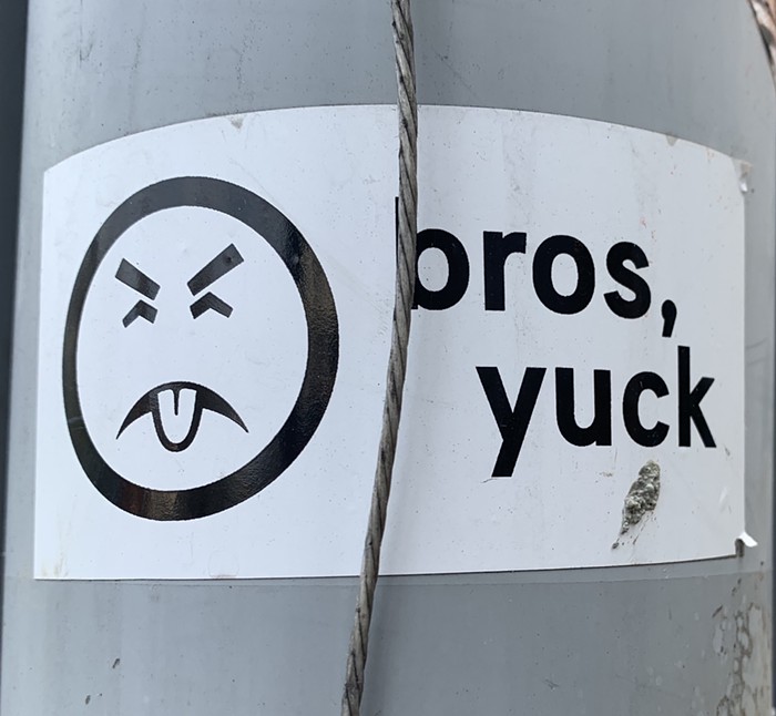Mr.Yuk makes another Sticker Patrol appearance.