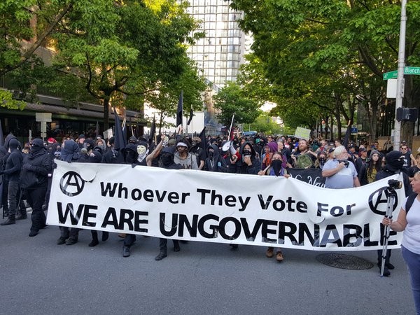 Follow Ansel for updates from the anticapitalist march happening now. Follow Ansel for updates from the anticapitalist march happening now.