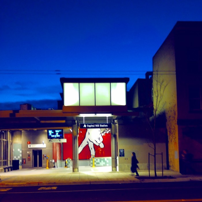 Capitol Hill Station at dusk...