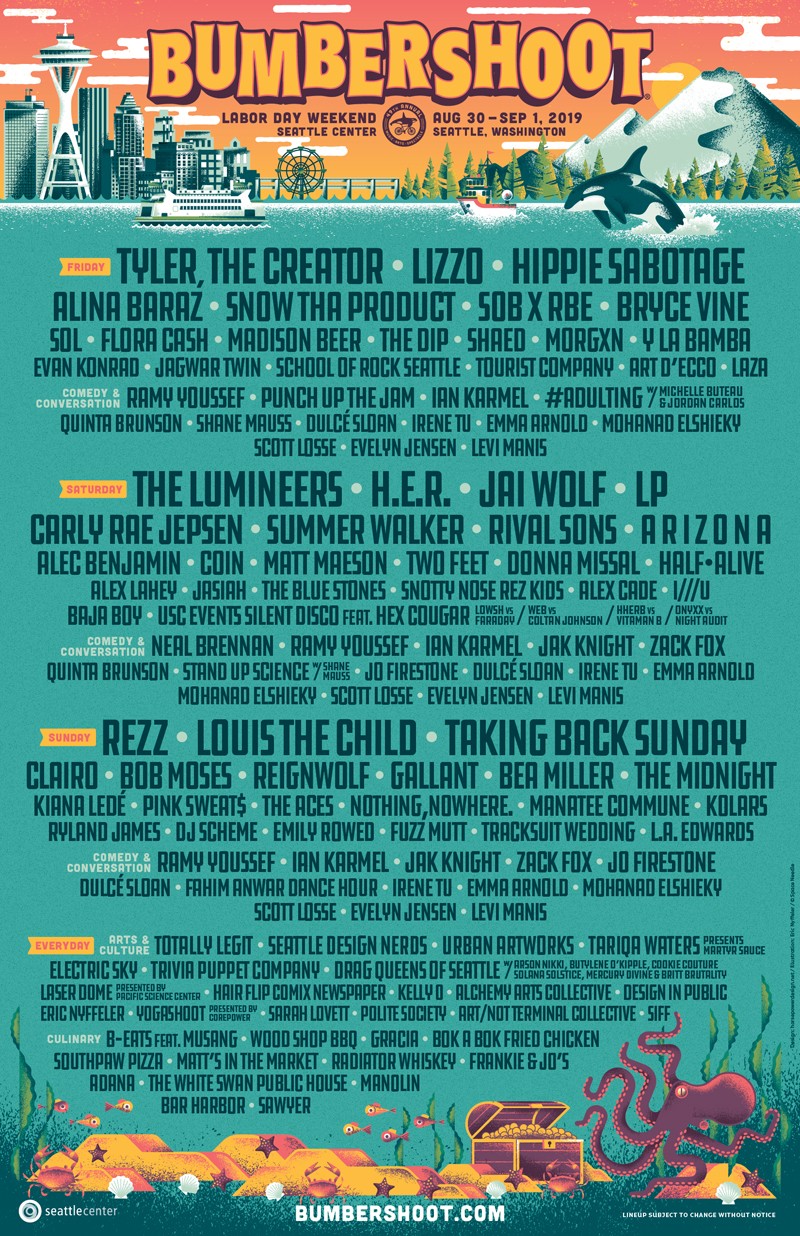 Bumbershoot 2019 at Seattle Center in Seattle, WA on Aug 30Sept 1