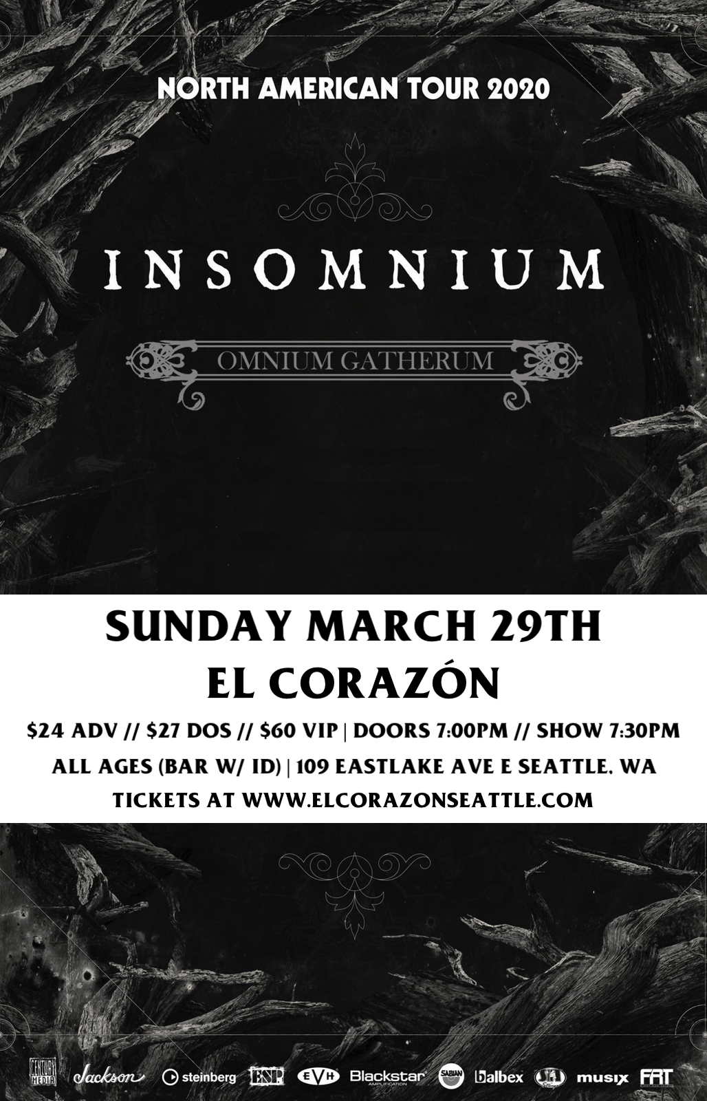 Insomnium At El Corazon In Seattle Wa On Sun March 29 7 30 Pm