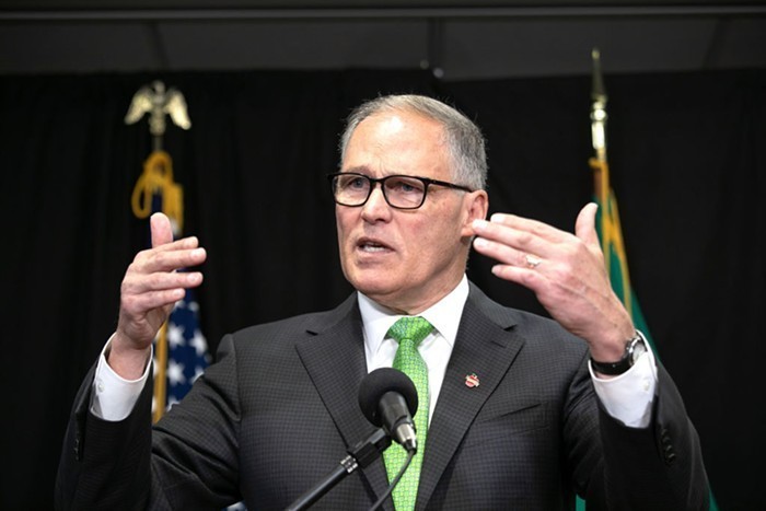 Like other executives, Inslee reiterated his understanding that people are justifiably outraged at the police killing of George Floyd.