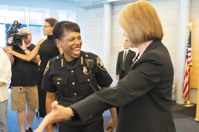 SPD Chief Carmen Best claimed a hostile crowd prevented cops from getting to shooting victims early Saturday morning. SPD Chief Carmen Best claimed a hostile crowd prevented cops from getting to shooting victims early Saturday morning.