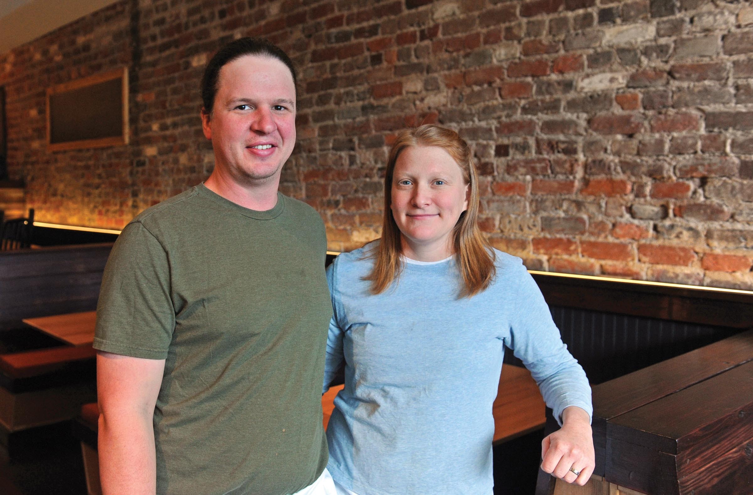 Jason and Amanda Lucy brought wood and beef from her family's historic farm for their Jackson Ward project, Lucy's, at 404 N. Second St. It opened Friday and serves lunch and dinner Tuesday through Saturday.