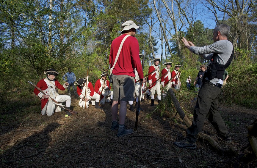 Redcoats prepare for a scene in “Turn” in the Richmond area. About 150 people were involved in the production. - ANTONY PLATT/AMC