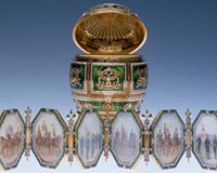 “The Imperial Napoleonic Egg” (1912) is one of the eye-grabbing creations displayed in the new “Fabergé Revealed” exhibit.  “This is truly the public’s best opportunity to see more great Fabergé in one place at one time than has been possible in 15 years,” says the director of the Virginia Museum of Fine Arts, Alex Nyerges.