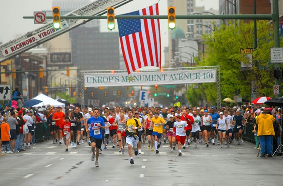 The Ukrop’s Monument Avenue 10K, organized by Sports Backers, attracts thousands of runners and revelers each spring. - SCOTT ELMQUIST