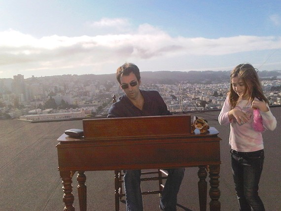Tompkins Square founder Josh Rosenthal and his daughter overlooking their home of San Francisco.