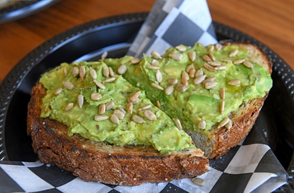 Smashed avocado on multigrain bread - SCOTT ELMQUIST