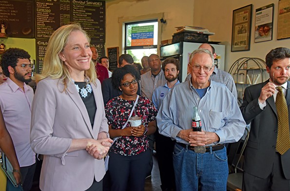 U.S. Rep. Abigail Spanberger, seen here at Brewer’s Café in Manchester at an Urban League meet and greetin 2018, has been very vocal about the tweaks she thinks current guidelines need. - SCOTT ELMQUIST/FILE