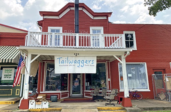 Tailwaggers thrift store occupies a building near an old train depot. - SCOTT ELMQUIST