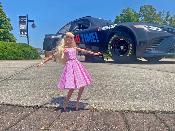 Did you know Barbie has a racing license? You best believe that come Sunday, she's headed to Richmond International Raceway to rev up. - SCOTT ELMQUIST