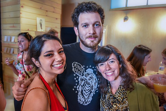 Photographer Joey Wharton poses with well-known musicians Angelica Garcia (left) and Natalie Prass (right), two great musical talents who have lived and played in Richmond in recent years.