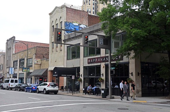 Rappahannock is one of the busy spots anchoring what’s becoming the new restaurant row on East Grace Street.
