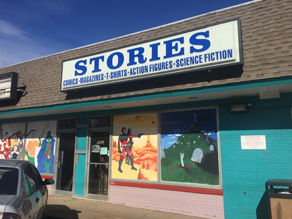 Workers were still cleaning out the former Stories Comics at 5065 Forest Hill Ave. on Wednesday.