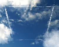 A rendering of what the skywriting performance will look like on Saturday, May 15 in Chimborazo Park.