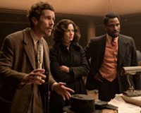 Christian Bale, Margot Robbie and John David Washington in David O. Russell's wacky murder mystery/anti-fascism message movie, "Amsterdam."