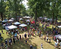 The 20th annual celebration of RVA VegFest takes place this Saturday, Oct. 7 in Byrd Park (photo shows a past event). There's even a veggie dog eating contest at 3 p.m.