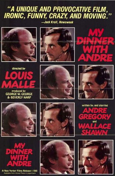 An ad for “My Dinner with André,” an independent film that opened quietly in autumn 1981 but became a box office success after two thumbs up from critics Roger Ebert and Gene Siskel. The movie would be parodied often in popular culture by the likes of Andy Kaufman (“My Breakfast with Blassie”), Christopher Guest (“Waiting for Guffman”) and on “The Simpsons” and “Community” television shows.