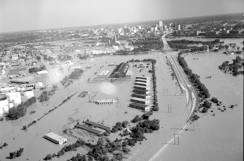 I-95 underwater on Richmond's South Side. - THE LIBRARY OF VIRGINIA
