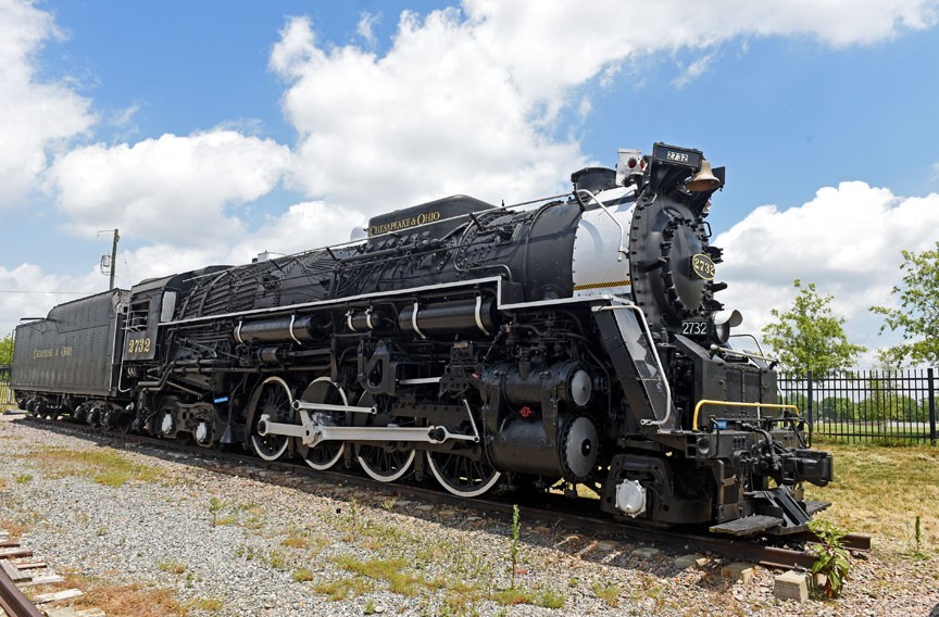 The restored Chesapeake & Ohio steam engine 2732 is on display at the Science Museum of Virginia. - SCOTT ELMQUIST