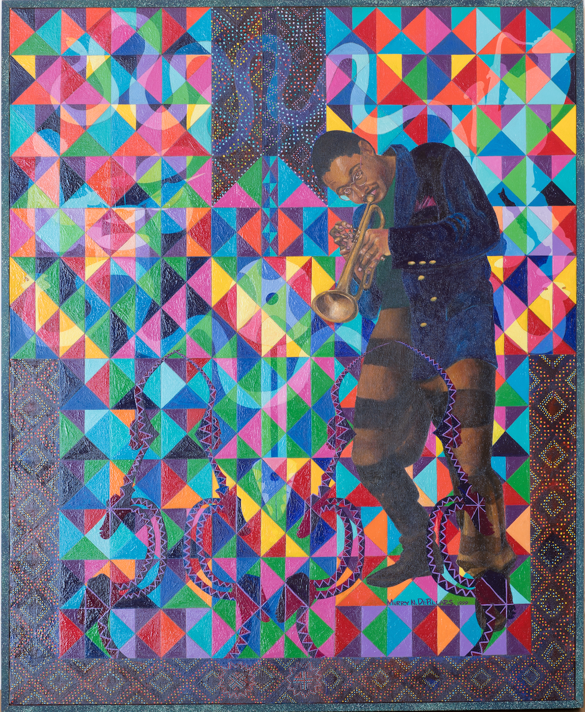"Wynton Marsalis" (1999) by Murry DePillars, former dean of VCU School of the Arts.