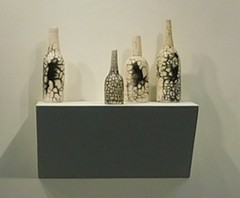 Naked raku bottles by Paul Terrell - Uploaded by Artspace Richmond
