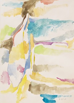 Paul Ryan, Sand Bay Drawing 215, 2021, Watercolor and Ink on Moleskine, 16.5 x 11.5”. - Uploaded by reynoldsgallery