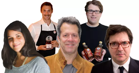 Alimentary guests, from left, Tanya Kelly, Scott Norton, Mark Singer, William Allaway and Scott DeSimon.