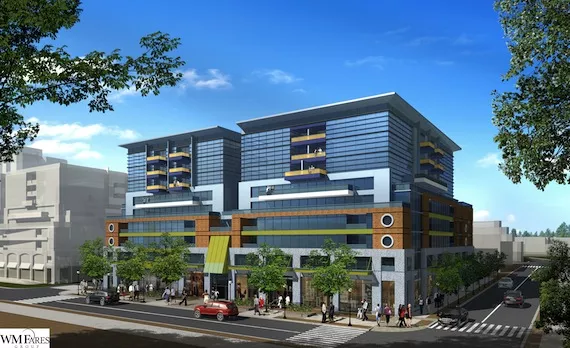 Artist's rendering of the proposed new building.