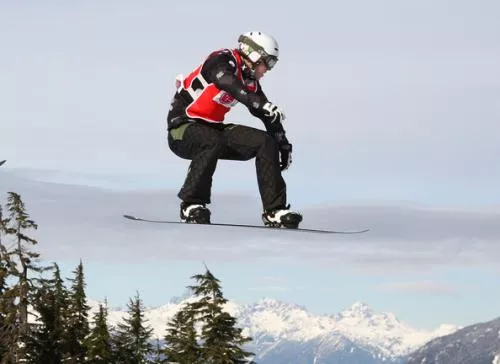 Canadian silver medallist Mike Robertsons pants are too emo for the Americans.