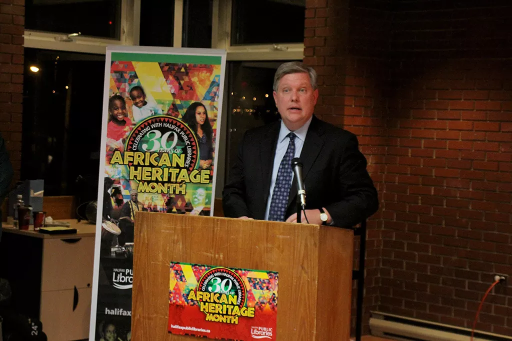 Consul General Richard Riley speaks at the African Heritage Month opening night event back in January. - HALIFAX PUBLIC LIBRARIES