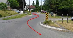 Creating extra turns in a road, chicanes are built into some motor racing tracks and on some city streets to calm traffic by forcing drivers to slow down on the curves. - RICHARD DRDUL