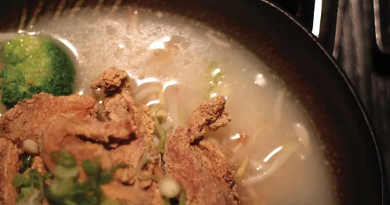 Crispy fried chicken ramen to soothe a head cold.