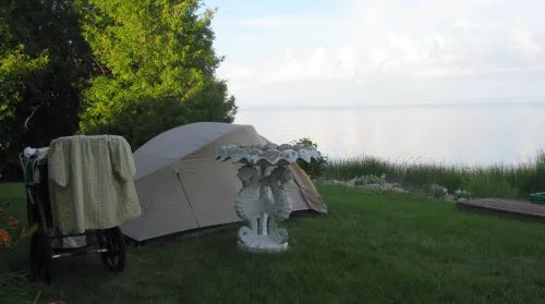 Fort Kansas last night, overlooking Lake Micigan Fort Kansas last night, overlooking Lake Micigan