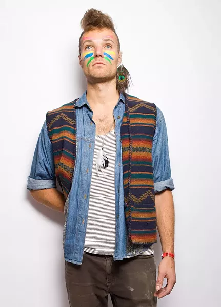 Freak folk aficionado: This is easy and comfortable, but you probably shouldn’t wear socks. Apply colourful face paint, some feathers and wear a headband. WWDBD? (Devendra Banhart, doye.) - SCOTT BLACKBURN
