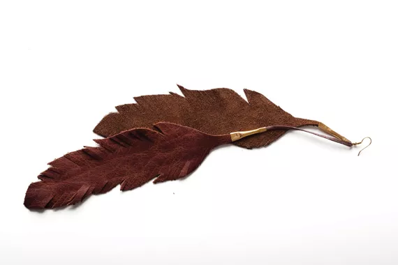 GIVE OLD A LIFE-OFF - Chlöe Gordon leather feathers, $20, The Clothes Horse, 1530 Queen, 483-7067.