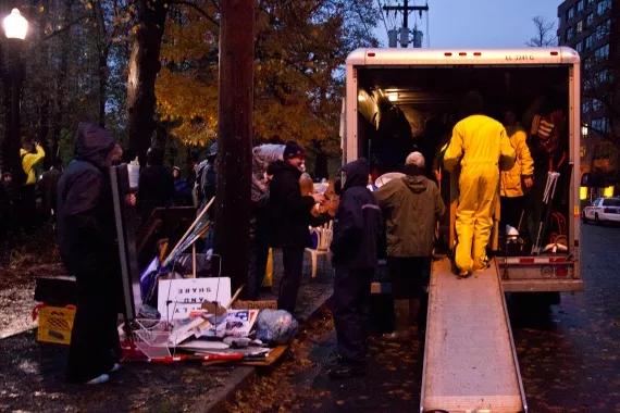 Halifax police officers confiscated Occupiers' property during the November 11 eviction.