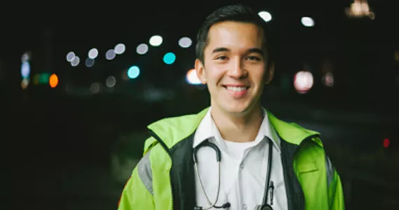 "I love not knowing what to expect. And let’s be honest: the lights and sirens are really cool," says paramedic Dave Hung - SCOTT BLACKBURN
