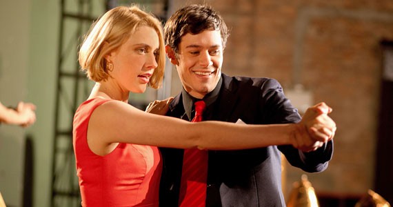 I would be looking slightly more stoked to be dancing with Seth Cohen if I were Greta Gerwig